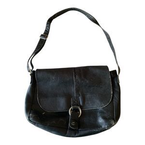 Vintage Leather Messenger Crossbody Bag Romag Snap ASIS